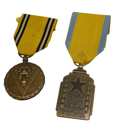 Lot 316 - A Belgian 1940/45 Colonial War Effort medal...