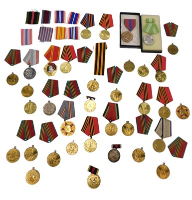 Lot 321 - A quantity of Russian Soviet era medals and...