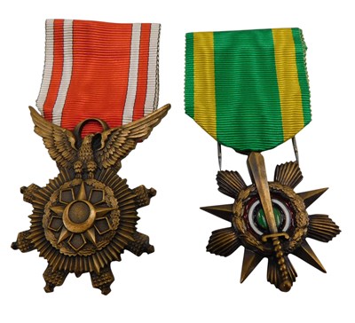Lot 327 - A Syrian Order of the Wounded medal, with...