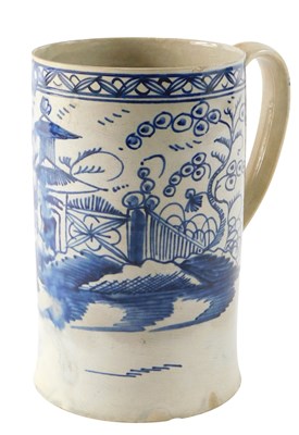 Lot 106 - A late 18th/early 19thC pearlware cylindrical...
