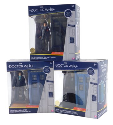 Lot 115 - Three BBC Doctor Who collector figure...