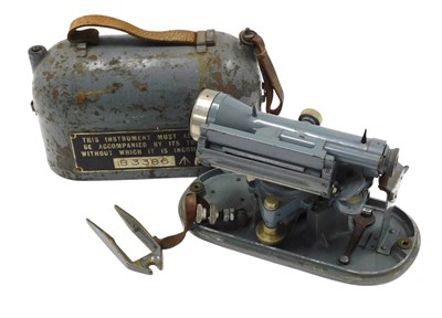Lot 228 - A military issue grey painted metal level,...