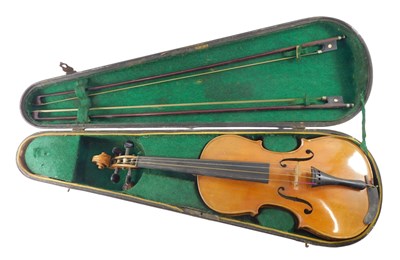 Lot 235 - A German Stradivarius copy violin, with two...