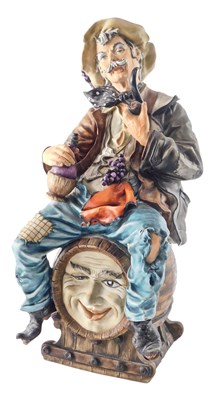 Lot 136 - An unusual Capodimonte porcelain figure of a...