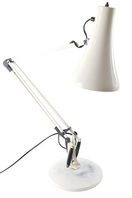 Lot 137 - A white Anglepoise adjustable lamp, with black...