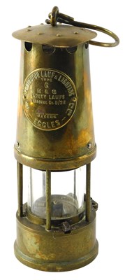 Lot 145 - A brass Protector miner's lamp, type 6, 24cm...