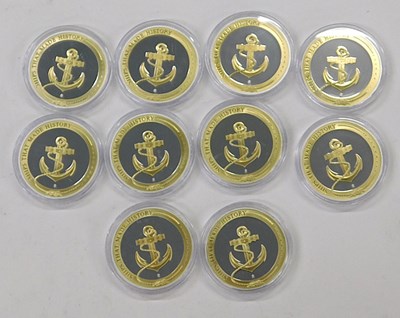 Lot 346 - A set of ten commemorative coins, The Ships...