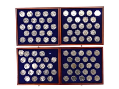 Lot 366 - A full set of Danbury Mint John F Kennedy and...