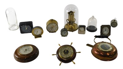 Lot 197 - A quantity of clocks and barometers, to...