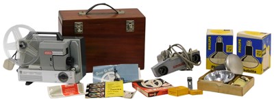 Lot 221 - A projector in mahogany case, and various...