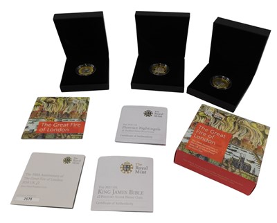 Lot 376 - A set of ten silver two pound piedfort proof...