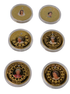 Lot 384 - A set of six Queen Elizabeth II Imperial crown...