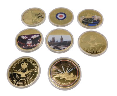 Lot 387 - A collection of eight commemorative medallions,...