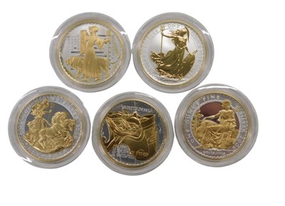 Lot 505 - A set of five 2006 Britannia Golden Silhouette...