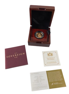 Lot 23 - A 2016 UK James Butler gold proof sovereign,...