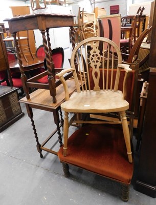 Lot 1510 - A group of furniture, comprising an oak...