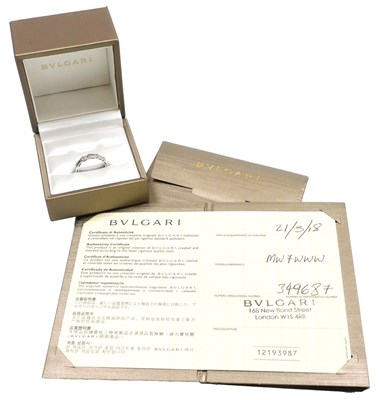 Lot 310 - A Bulgari 18ct white gold Serpenti Viper ring,...