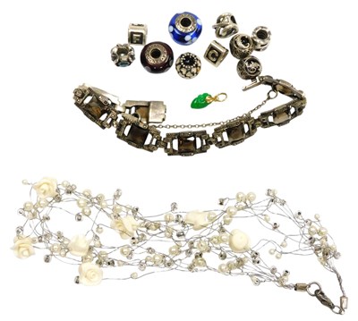 Lot 344 - Assorted Pandora beads, together with a mid...