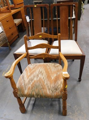 Lot 1542 - An early 20thC oak child's chair, together...