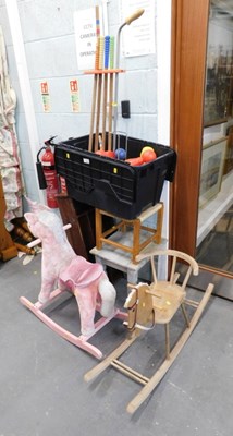 Lot 1543 - A group of furniture, including a small grey...