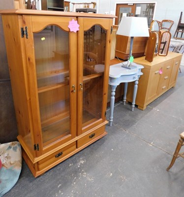 Lot 1554 - A group of furniture, to include a pine two...