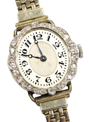 Lot 313 - A mid Century lady's diamond cocktail watch,...