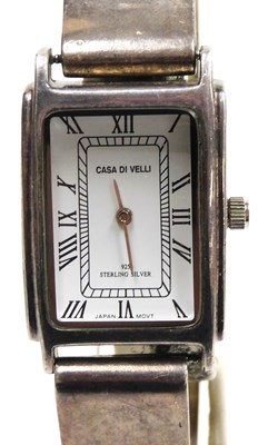 Lot 308 - A Casa di Velli gentleman's silver cased...