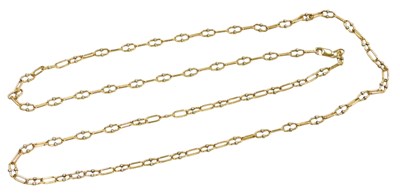 Lot 304 - An oval link neckchain, on a lobster claw...