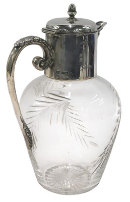 Lot 521 - An Edwardian silver mounted and cut glass...