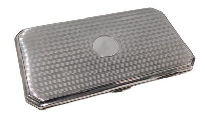Lot 524 - A George V rectangular silver cigarette case,...