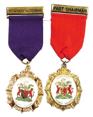 Lot 342 - A silver gilt and enamel Somerset County...
