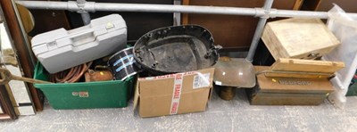 Lot 1585 - Tools, to include spanners, hedge clippers,...