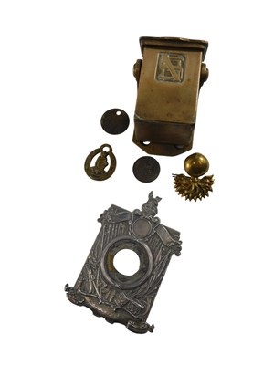 Lot 397 - A late 19th/early 20thC brass ashtray, with...
