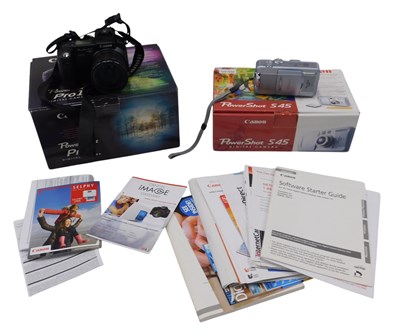 Lot 575 - A Canon Powershot S45 camera, and a Canon...