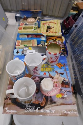 Lot 2036 - Wallace and Gromit commemorative wares, to...