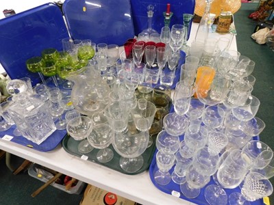 Lot 2041 - A group of glassware, to include decanters,...