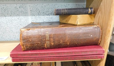 Lot 1643 - Books, to include leather bound Holy Bible Old...