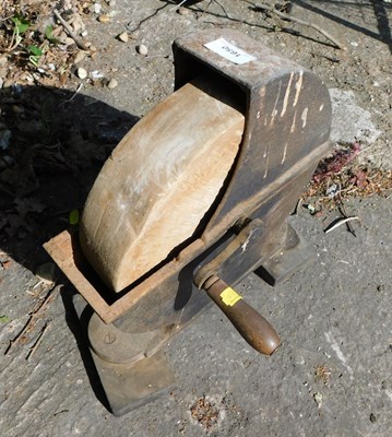 Lot 1650 - An early 20thC hand operated sandstone knife...