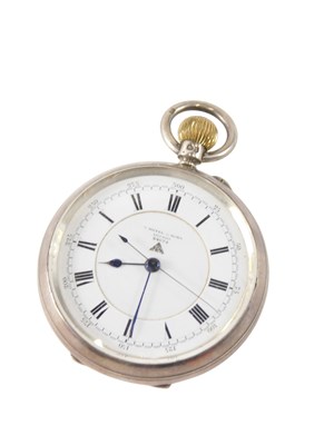 Lot 711 - A silver cased deck watch, the dial signed W...