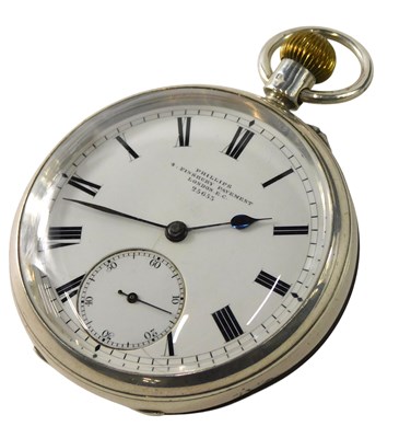 Lot 715 - A silver cased deck watch by Phillips for...