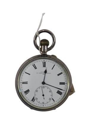 Lot 716 - An Edwardian silver cased deck watch by H...