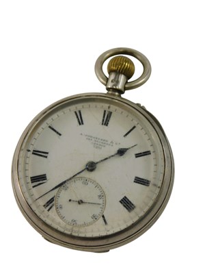 Lot 719 - A late Victorian silver deck watch by A....