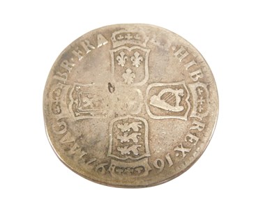 Lot 750 - A William III silver 1697 half crown, approx...