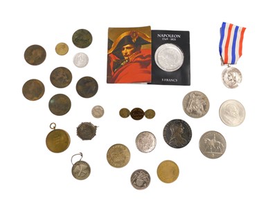 Lot 738 - A quantity of coins and medallions, etc., to...
