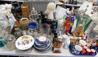 Lot 2068 - Ceramics and homewares, including two black...