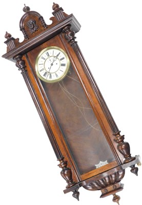 Lot 460 - A late 19th/early 20thC Vienna wall clock, in...