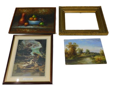 Lot 793 - 20thC English School. River landscape with...