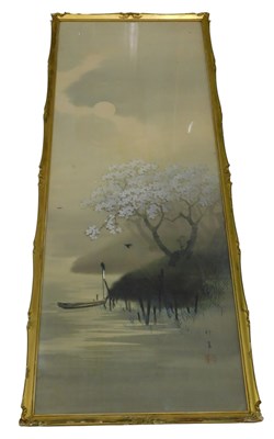 Lot 794 - 20thC Oriental School. River landscape with...
