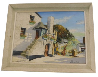 Lot 797 - James R Richardson. Cornish scene with cottage...
