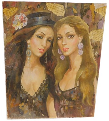 Lot 801 - Yury Denissov (Russian b.1962) Portrait of two...